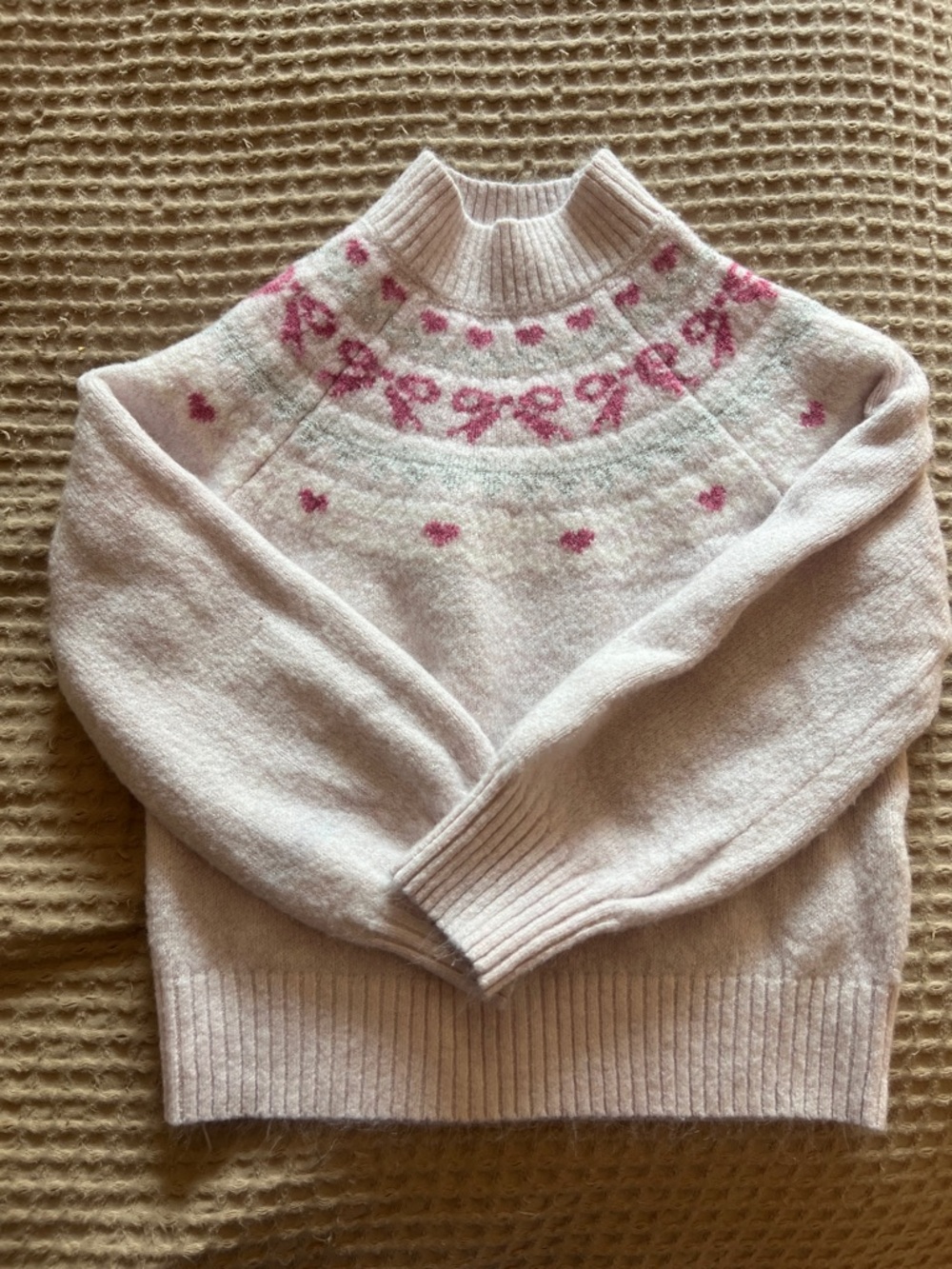 Baby GAP Soft Pink Nordic-Style Women's Sweater